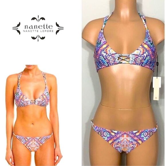 Nanette Lepore bikini set. M-top/L-bottom. NWT